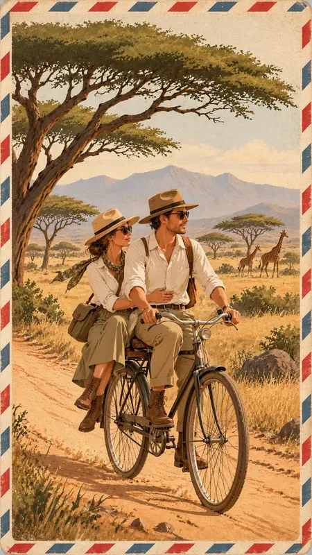 Chic African Bush Explorer Postcards