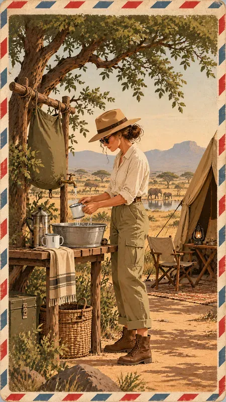 Chic African Bush Explorer Postcards