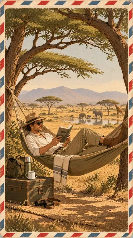 Chic African Bush Explorer Postcards