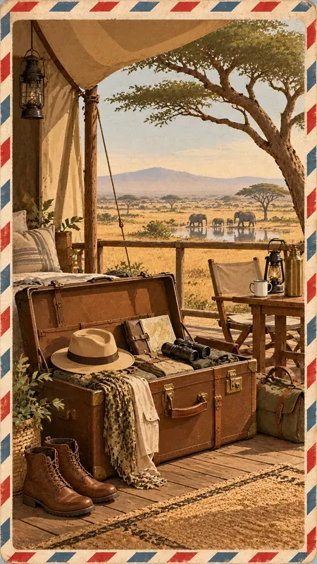 Chic African Bush Explorer Postcards