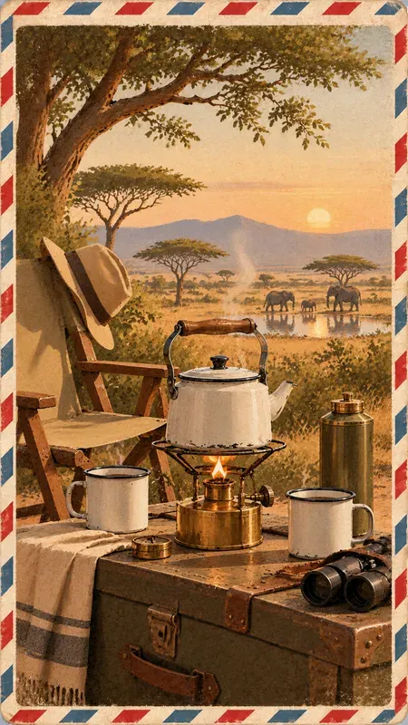Chic African Bush Explorer Postcards