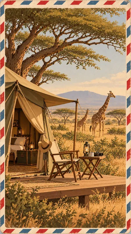 Chic African Bush Explorer Postcards