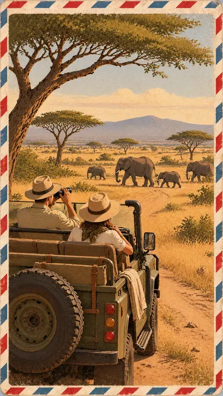Chic African Bush Explorer Postcards