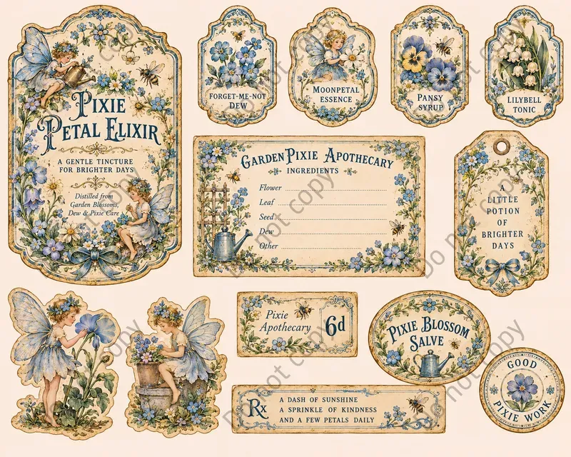 Fairy Apothecary Ephemera Sheets