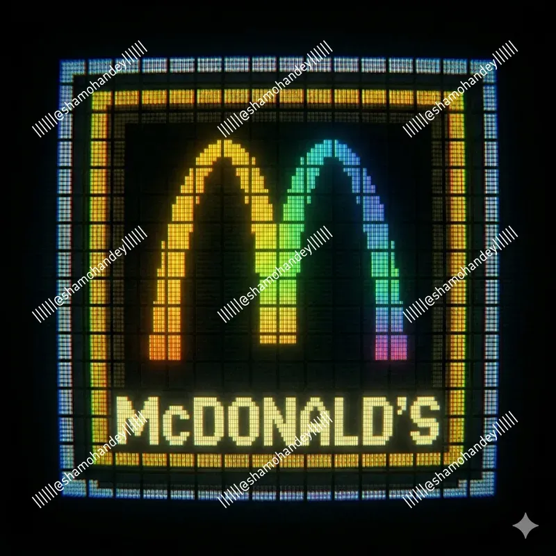 Retro 80s Pixel Logo Brand Reboot Art