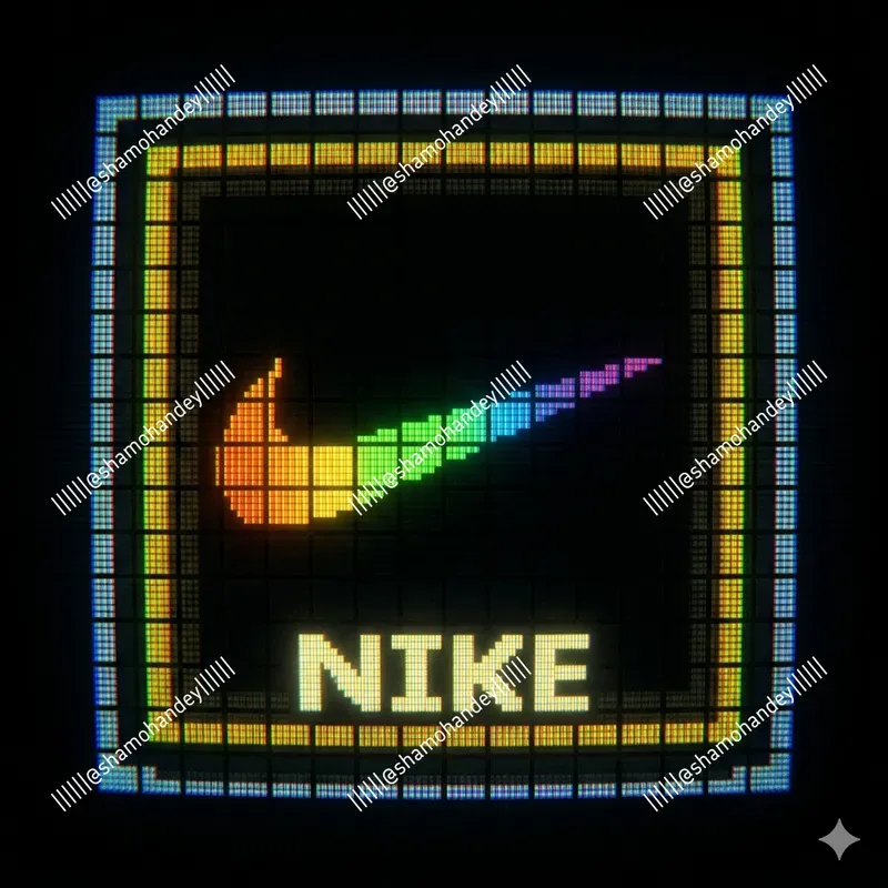 Retro 80s Pixel Logo Brand Reboot Art