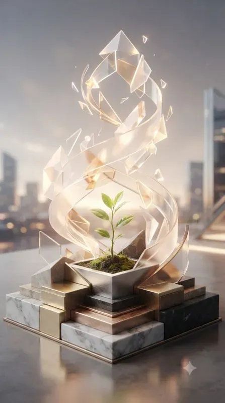Business Growth Concept 3D Illustrations