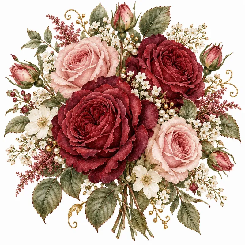 Victorian Botanical Clipart Generator