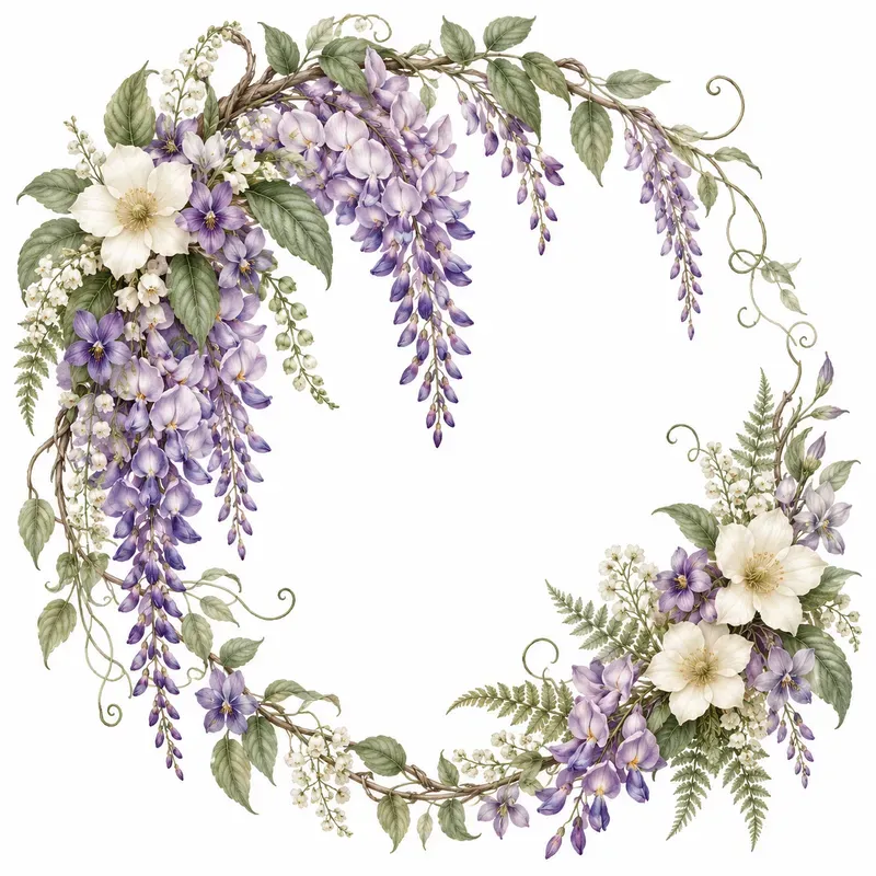 Victorian Botanical Clipart Generator