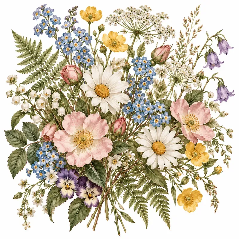 Victorian Botanical Clipart Generator