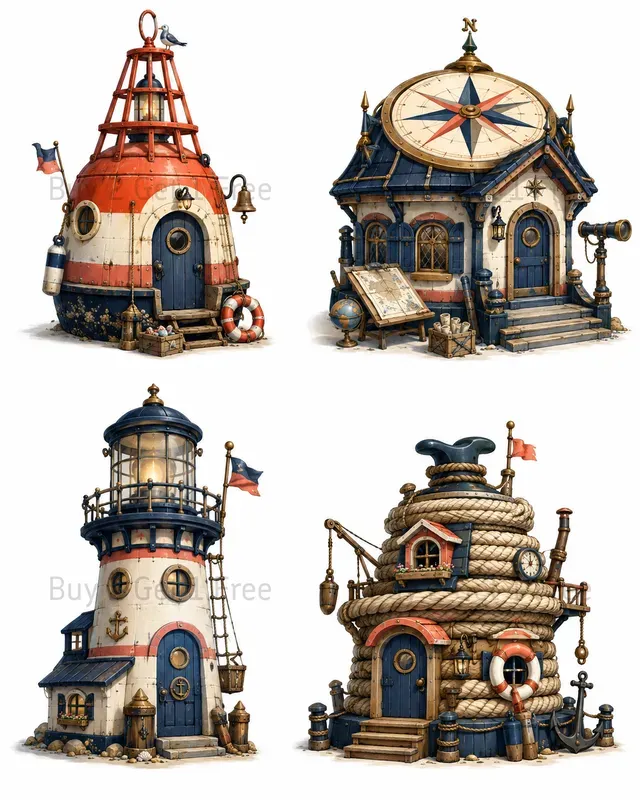 Western Cottage Clipart Collections