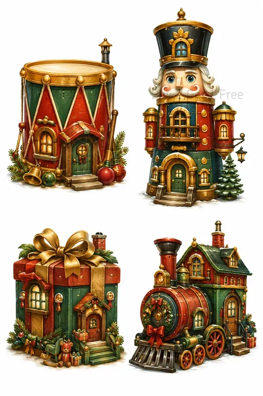 Western Cottage Clipart Collections
