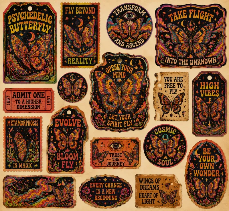 Psychedelic Botanical Fantasy Ephemera