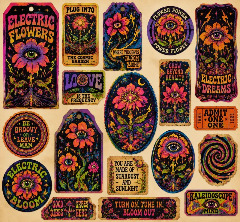Psychedelic Botanical Fantasy Ephemera