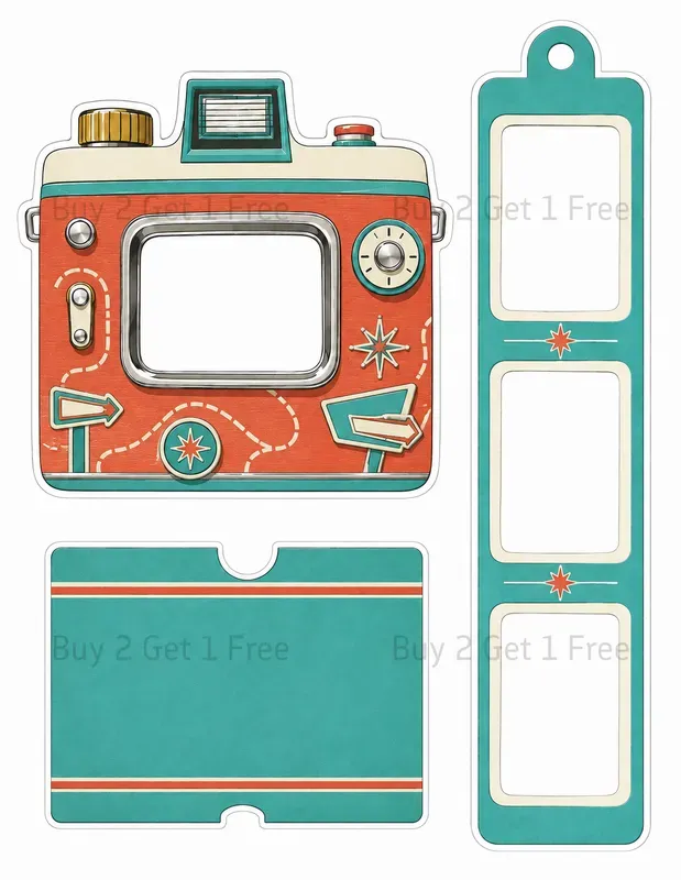 Camera Photo Slider Ephemera Sheets