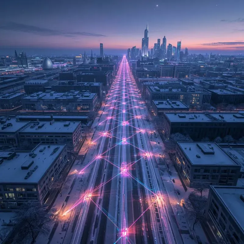 Futuristic Christmas Villages With Lasers