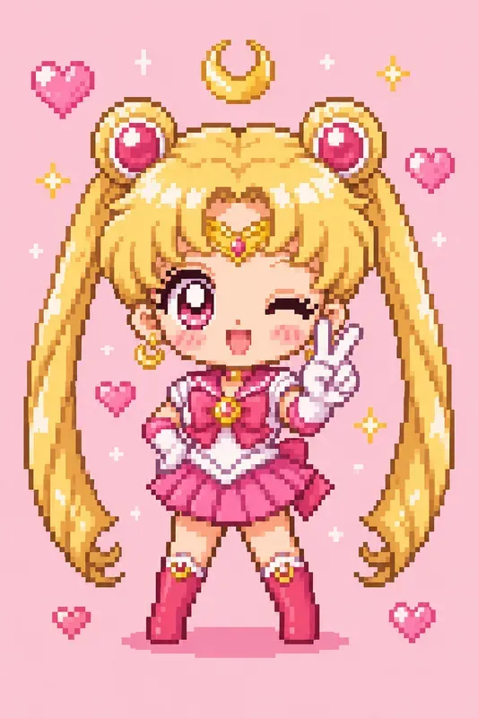 Tiny Pixel Anime Mascot Generator