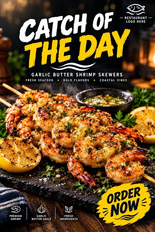 Seafood Restaurant Ad Poster Generator