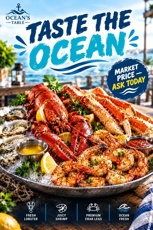 Seafood Restaurant Ad Poster Generator