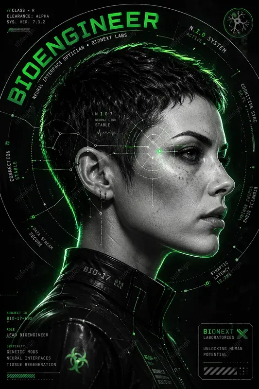 Cyberpunk Identity Scan Posters