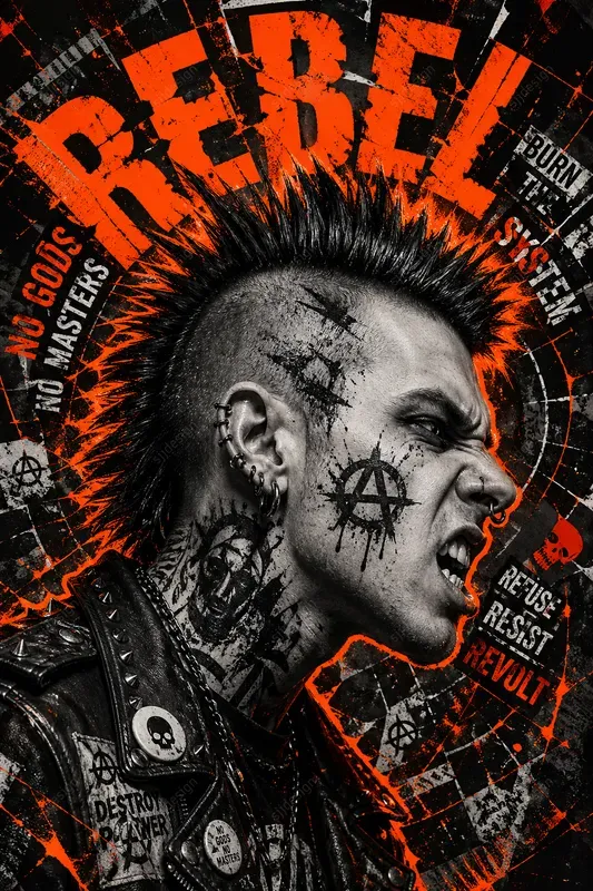 Cyberpunk Identity Scan Posters