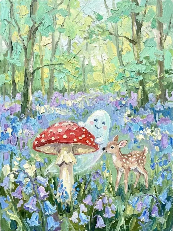 Easter Spring Ghost Impasto Landscapes