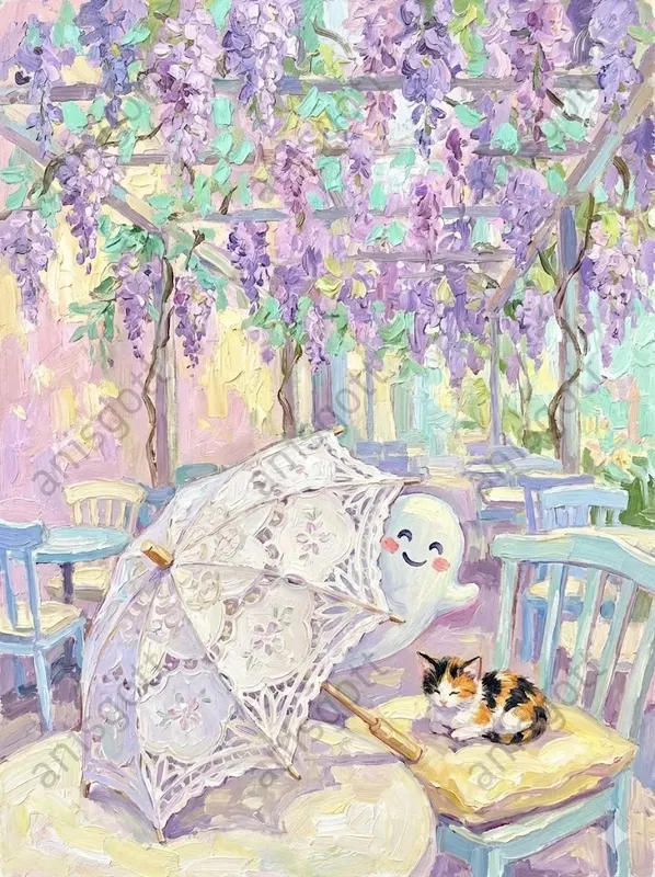 Easter Spring Ghost Impasto Landscapes