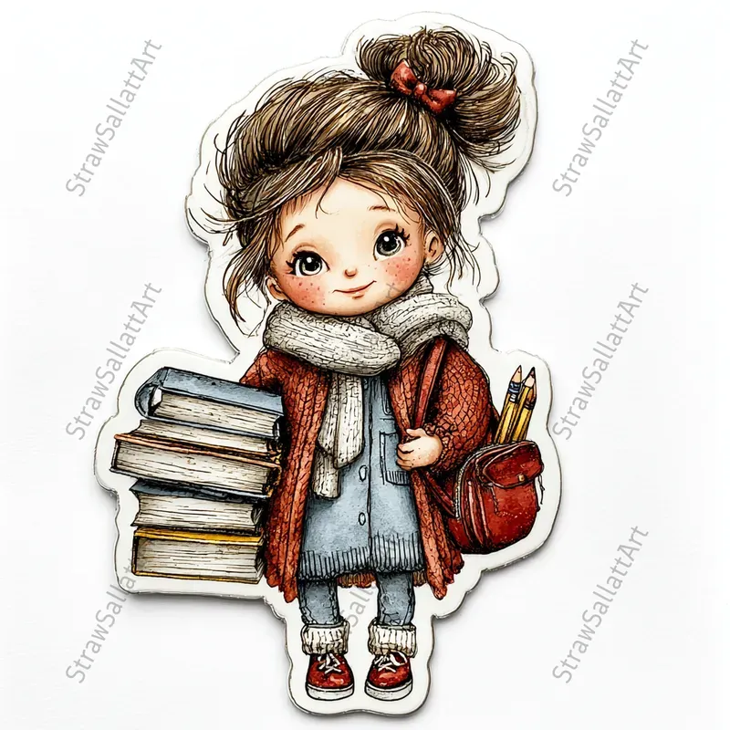 Cute Back To School Sticker Cliparts