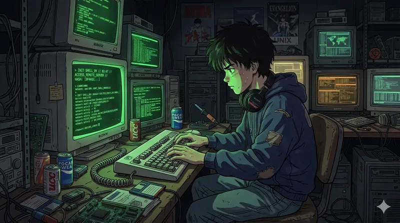 90s Lofi Anime Character Loop Stills