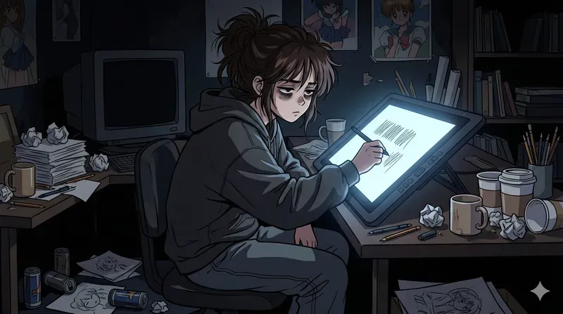 90s Lofi Anime Character Loop Stills