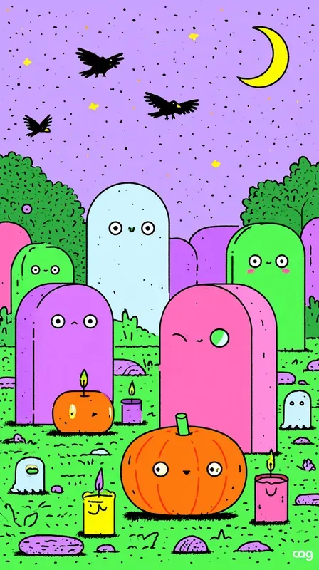 Cute Colorful Halloween Cartoons