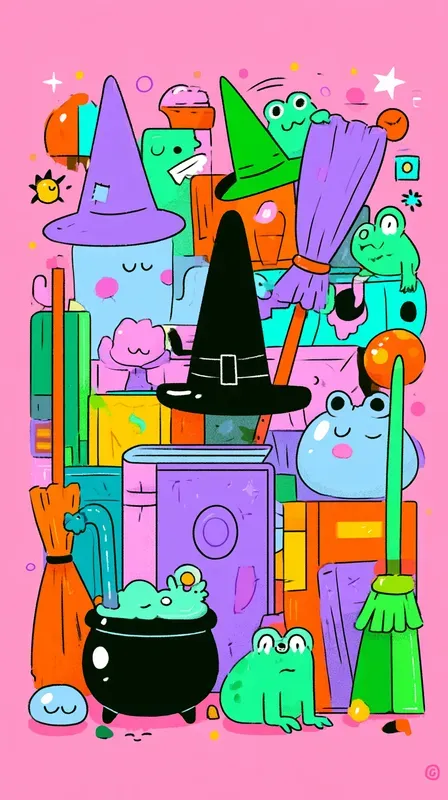 Cute Colorful Halloween Cartoons