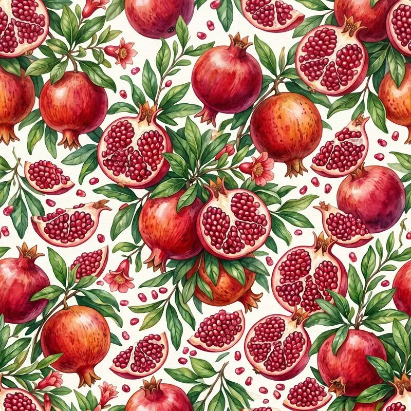 Seamless Watercolor Fruit Patterns