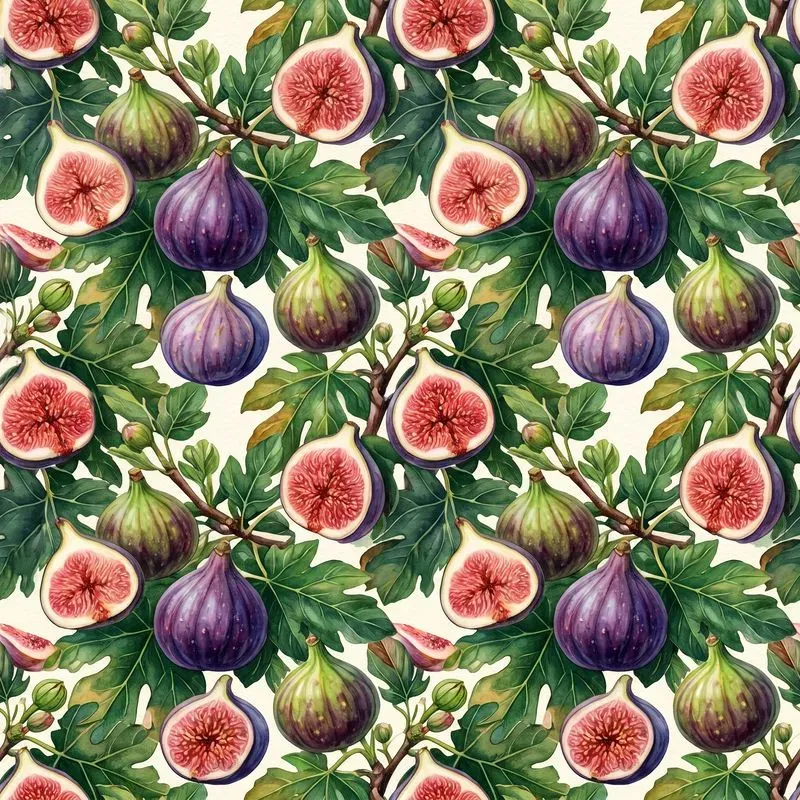 Seamless Watercolor Fruit Patterns