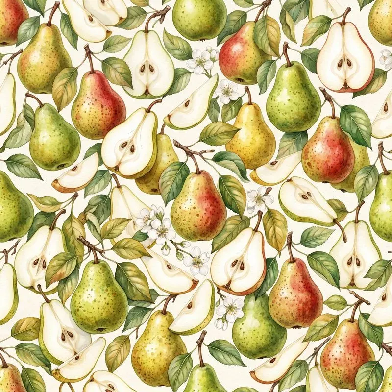 Seamless Watercolor Fruit Patterns