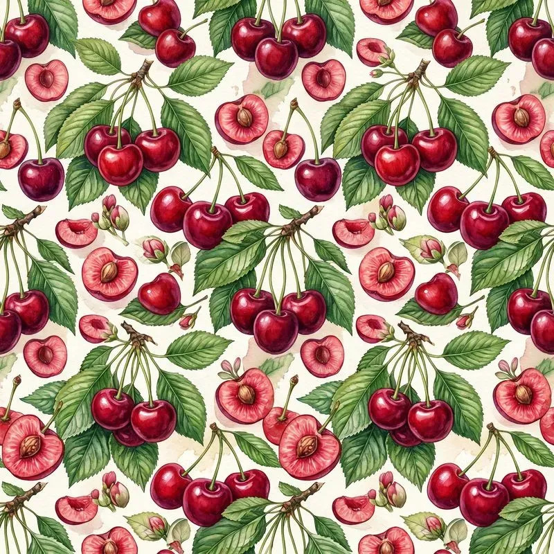Seamless Watercolor Fruit Patterns