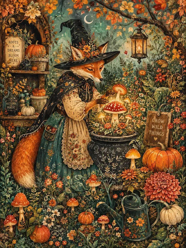 Autumn Whimsy Junk Journal Pages