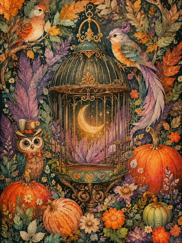 Autumn Whimsy Junk Journal Pages