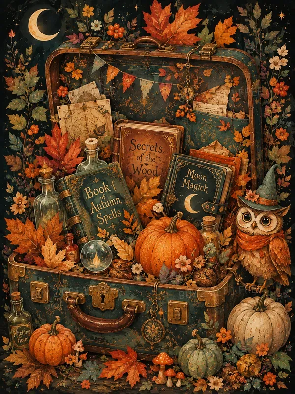 Autumn Whimsy Junk Journal Pages
