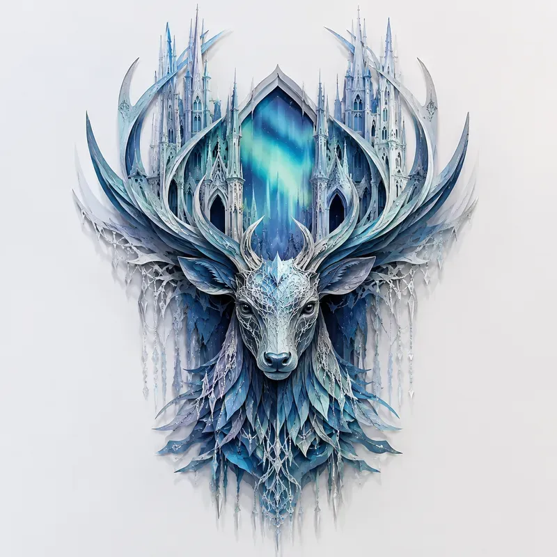 Mythic Silhouette Fusion Art