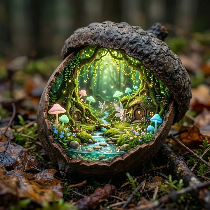 Miniature Worlds Inside Natural Shells