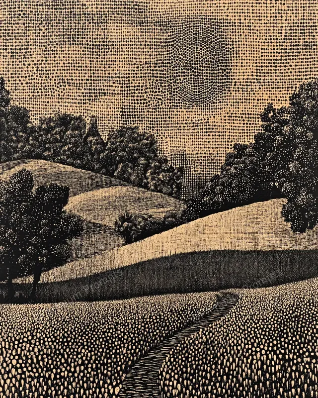 Textile Style Dotted Artworks