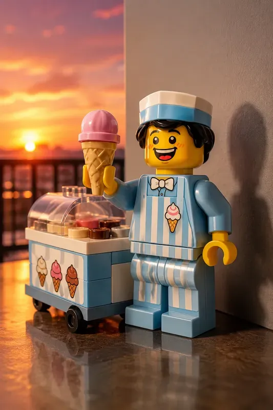 Sunset Lego Character Portraits