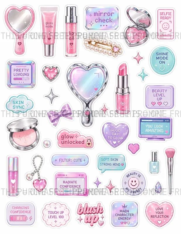 Glossy Beauty Stickers