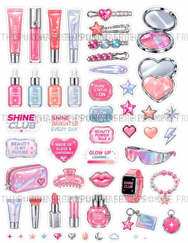Glossy Beauty Stickers