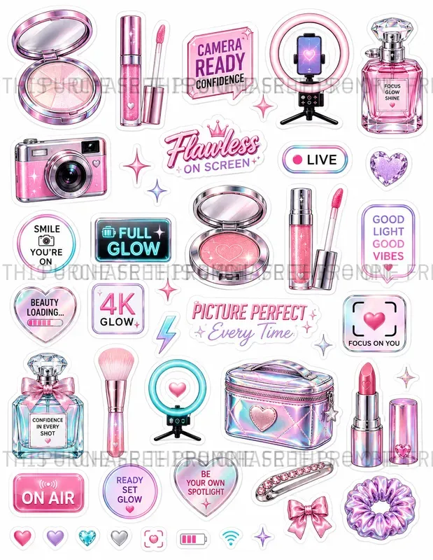 Glossy Beauty Stickers