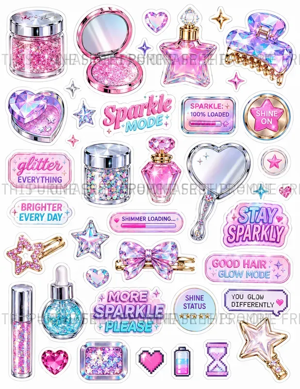 Glossy Beauty Stickers