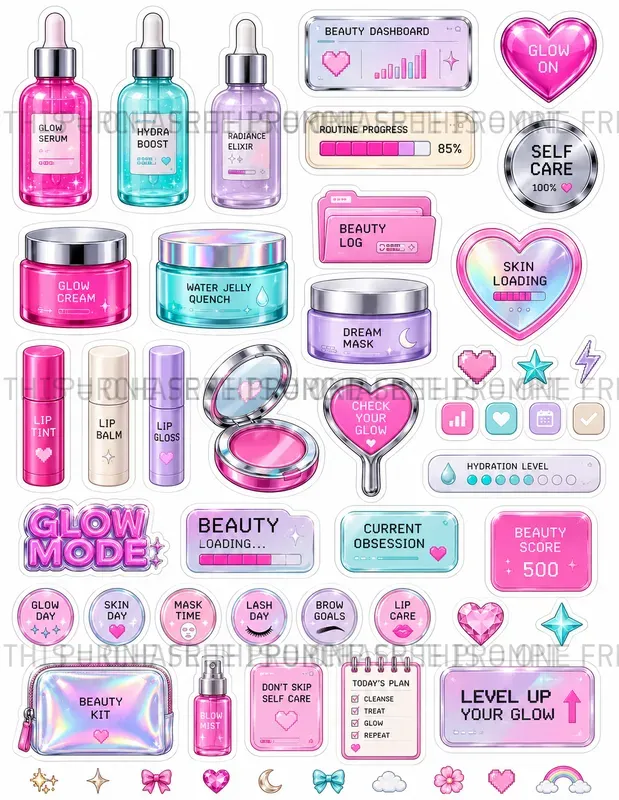 Glossy Beauty Stickers