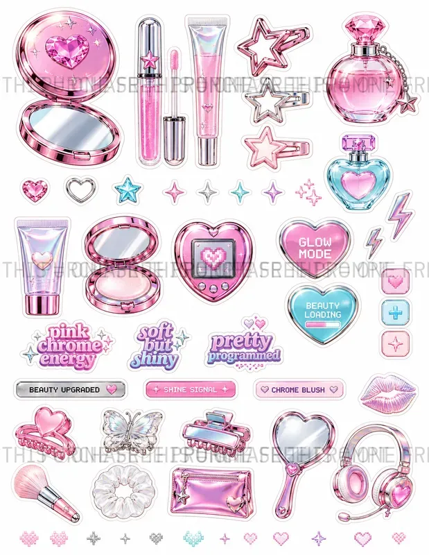 Glossy Beauty Stickers