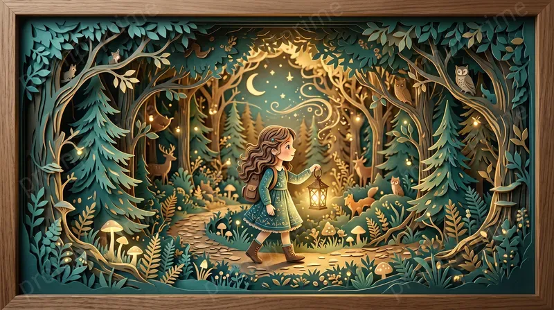 3D Layered Papercraft Dioramas
